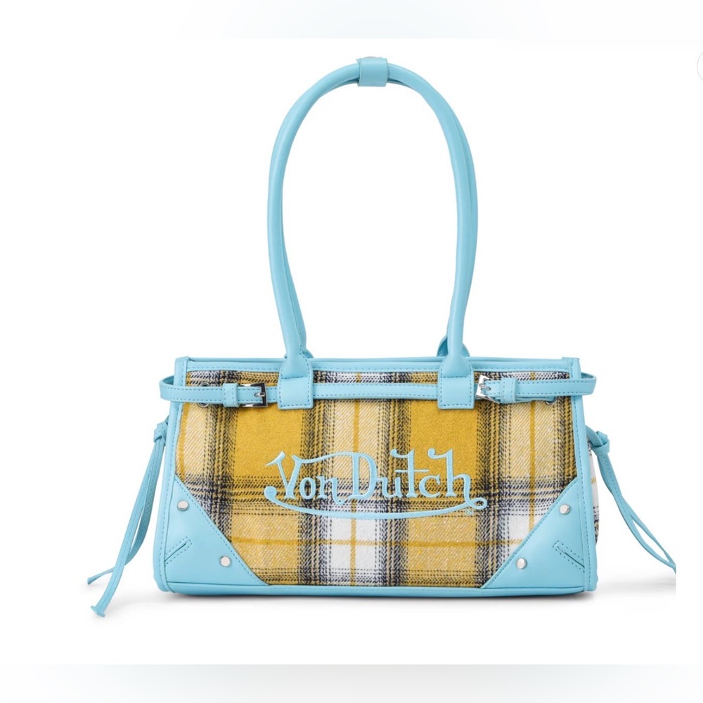 Von Dutch Plaid Core Collection Shoulder Bag NWT